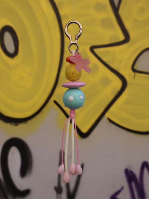 Брелок с розовым цветочком